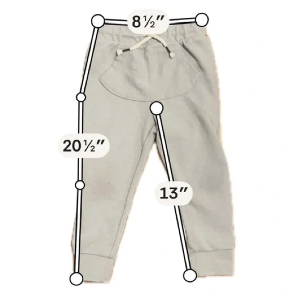 Cat & Jack Toddler Jogger Sweatpants Size 3T Light Gray Elastic Waist